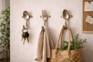 Vintage Silberbesteck als praktische Haken